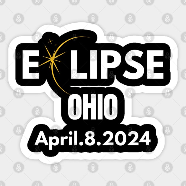 Solar Eclipse 2024 State Ohio Total Solar Eclipse Sticker by Peter smith
